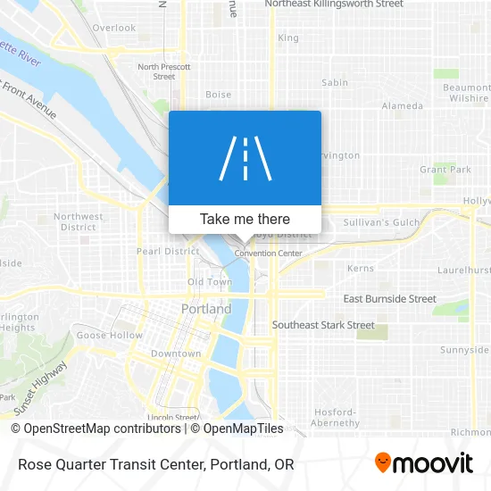 Rose Quarter Transit Center map