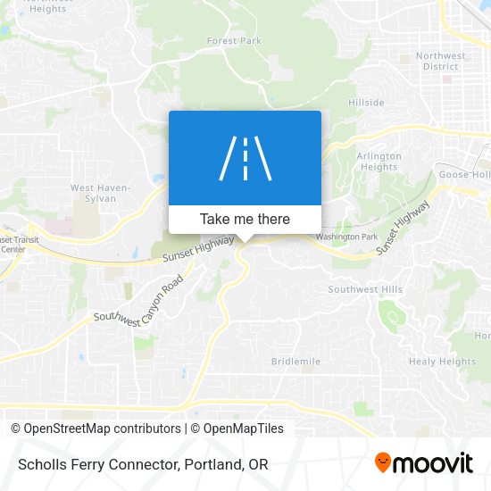 Scholls Ferry Connector map