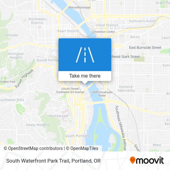 Mapa de South Waterfront Park Trail