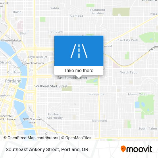 Southeast Ankeny Street map