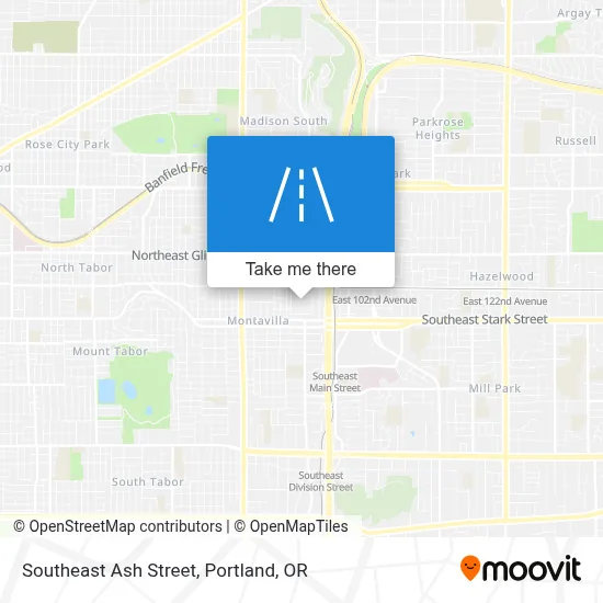 Southeast Ash Street map
