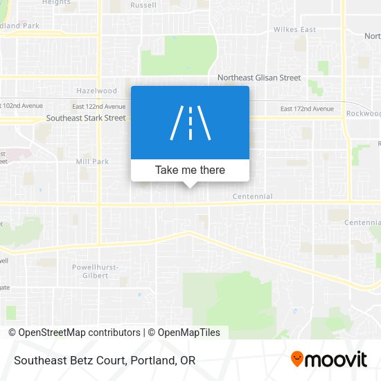 Mapa de Southeast Betz Court