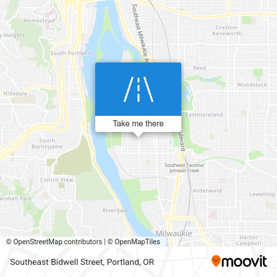 Southeast Bidwell Street map