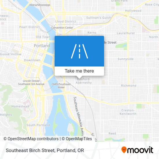 Southeast Birch Street map