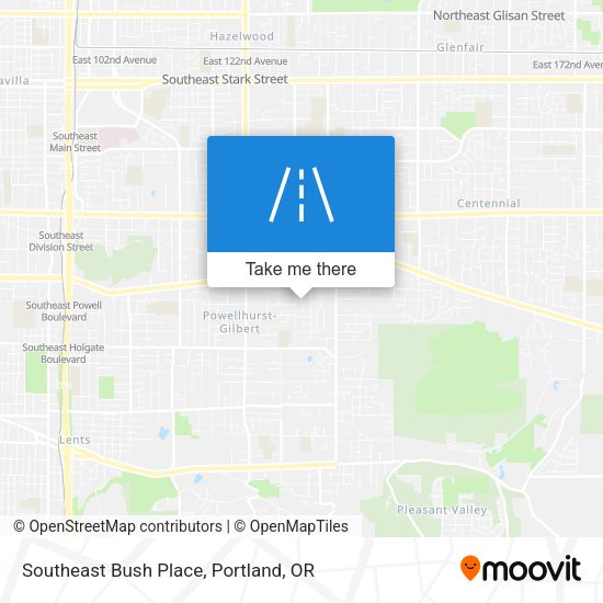 Southeast Bush Place map
