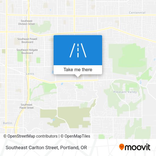 Southeast Carlton Street map