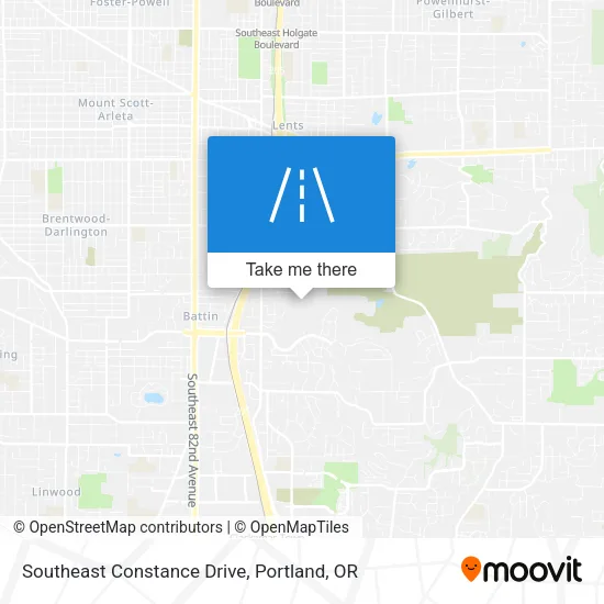 Southeast Constance Drive map
