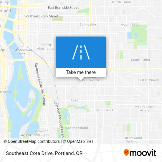 Southeast Cora Drive map
