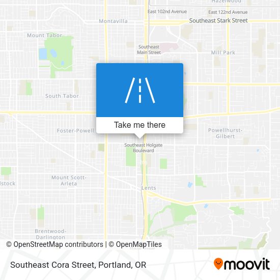 Southeast Cora Street map