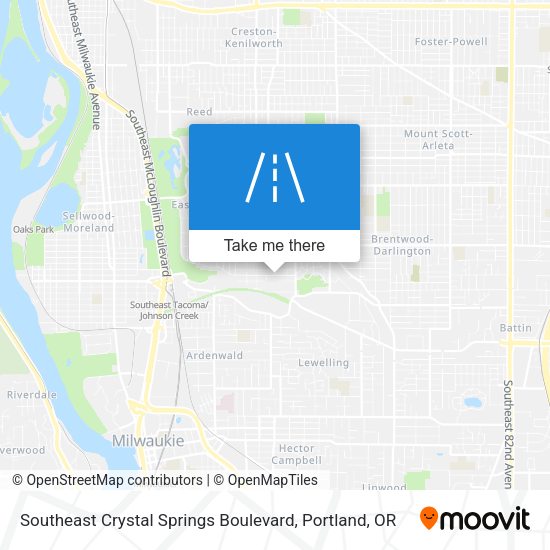 Southeast Crystal Springs Boulevard map
