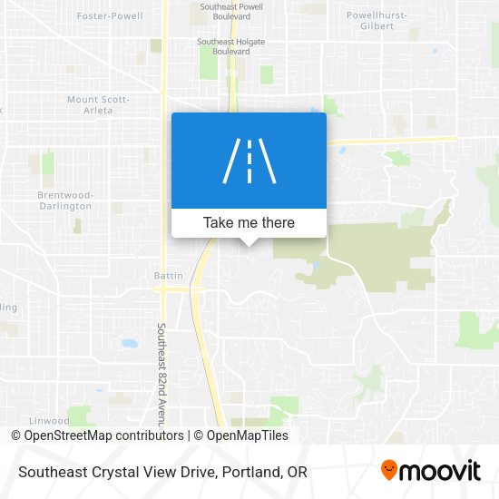 Southeast Crystal View Drive map
