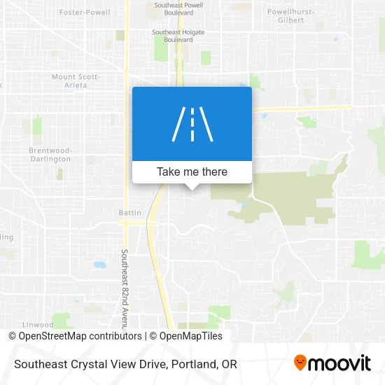 Southeast Crystal View Drive map