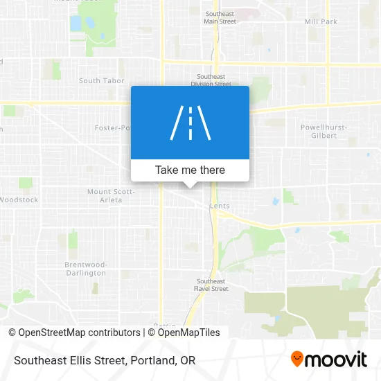 Southeast Ellis Street map