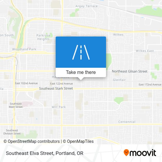 Southeast Elva Street map