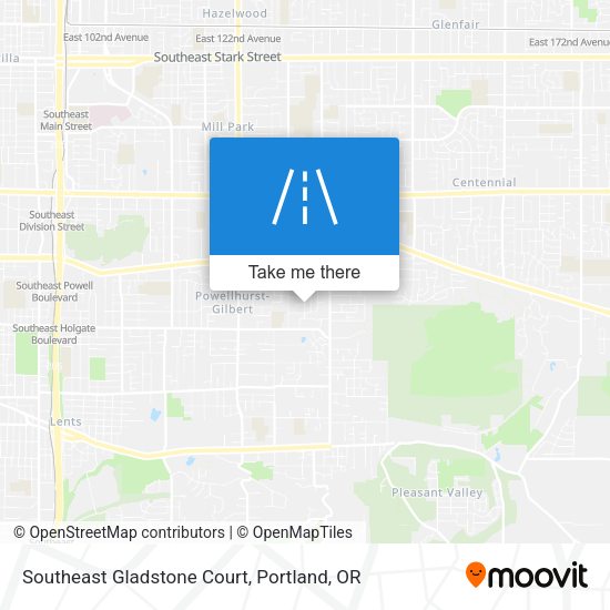 Mapa de Southeast Gladstone Court
