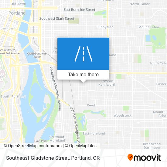 Southeast Gladstone Street map