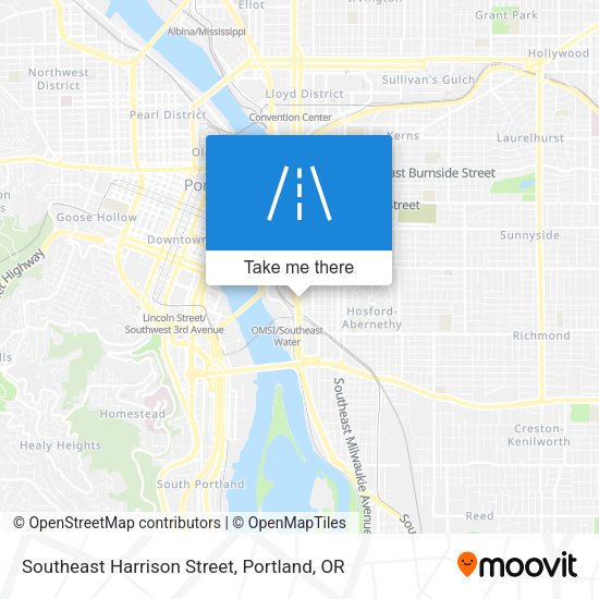 Southeast Harrison Street map