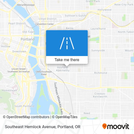 Mapa de Southeast Hemlock Avenue