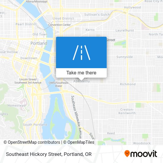 Mapa de Southeast Hickory Street