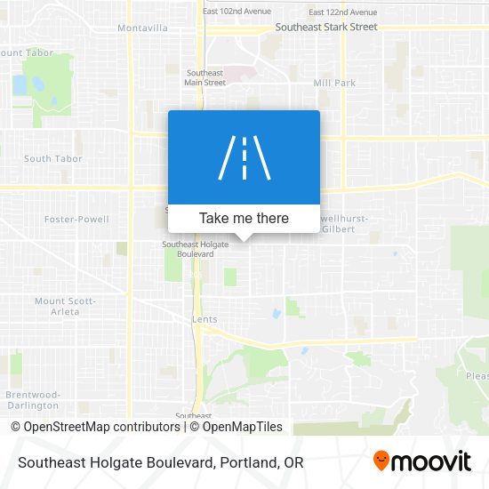 Southeast Holgate Boulevard map