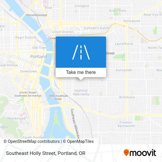 Southeast Holly Street map