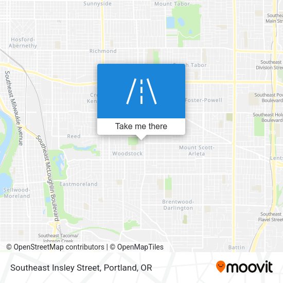 Mapa de Southeast Insley Street