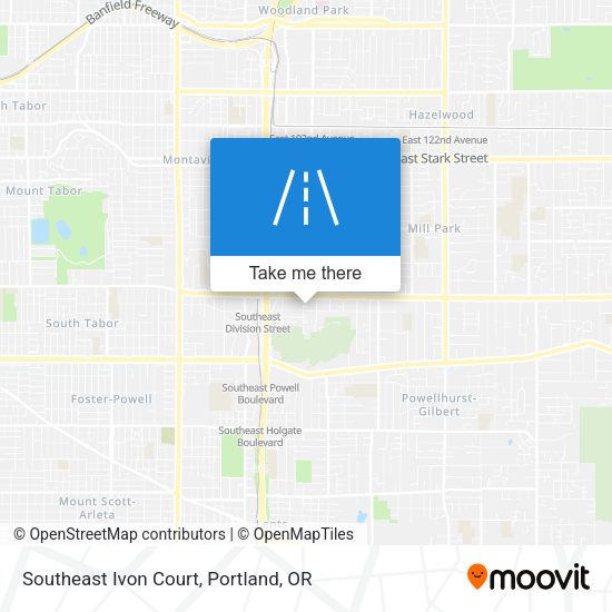 Southeast Ivon Court map