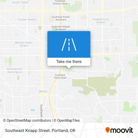 Southeast Knapp Street map