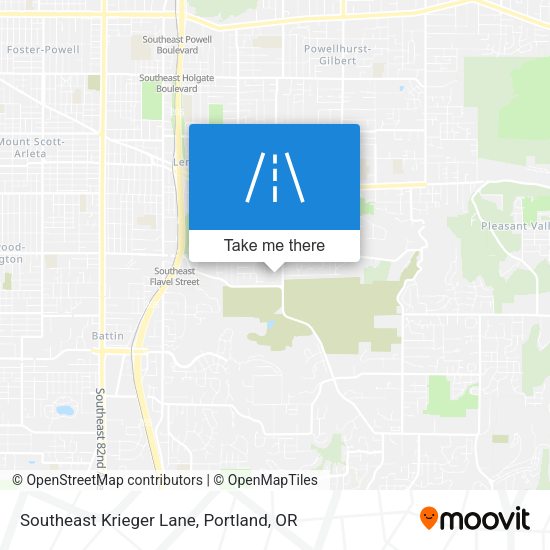 Southeast Krieger Lane map