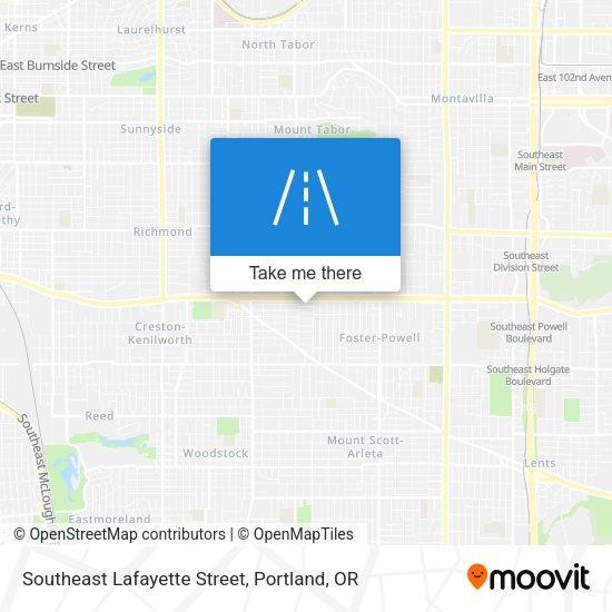 Southeast Lafayette Street map