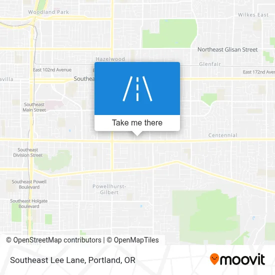 Southeast Lee Lane map