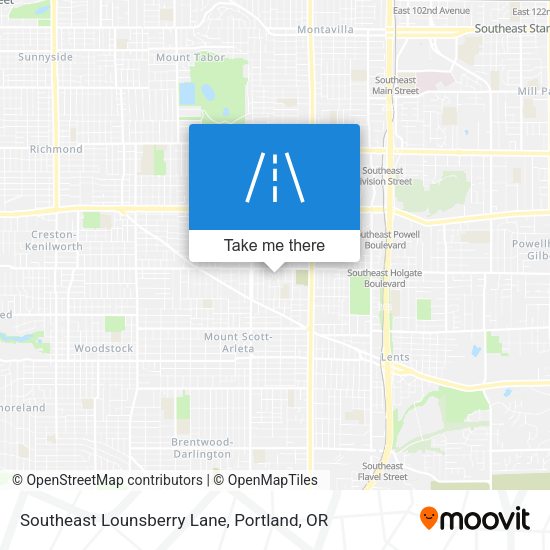 Mapa de Southeast Lounsberry Lane