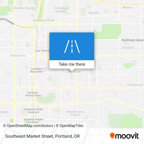 Southeast Market Street map