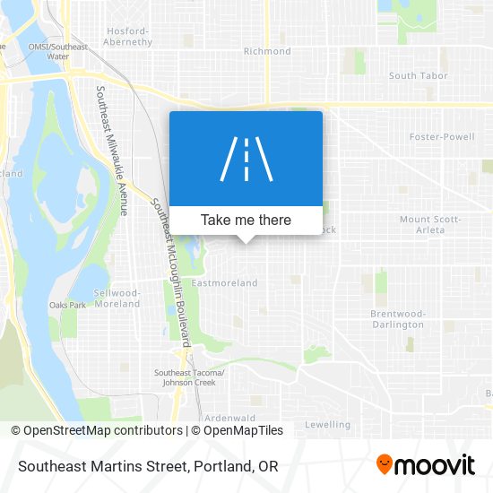 Southeast Martins Street map