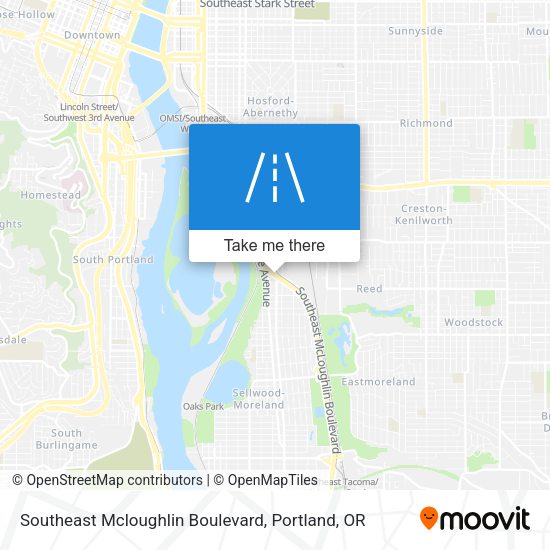 Southeast Mcloughlin Boulevard map