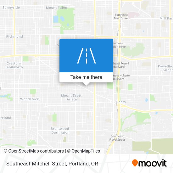 Southeast Mitchell Street map