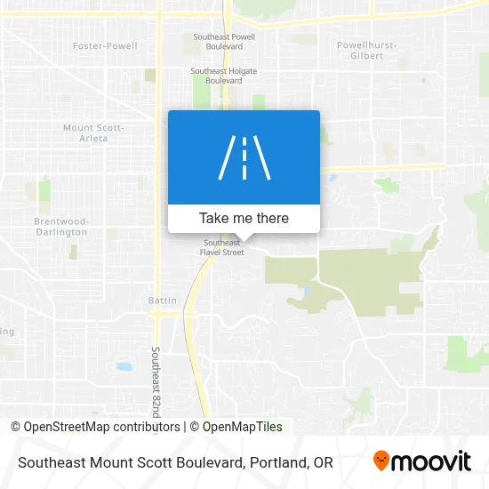 Southeast Mount Scott Boulevard map