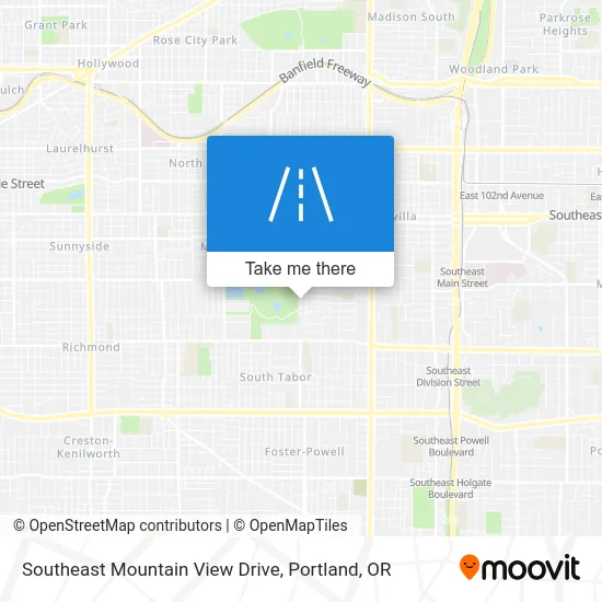 Southeast Mountain View Drive map