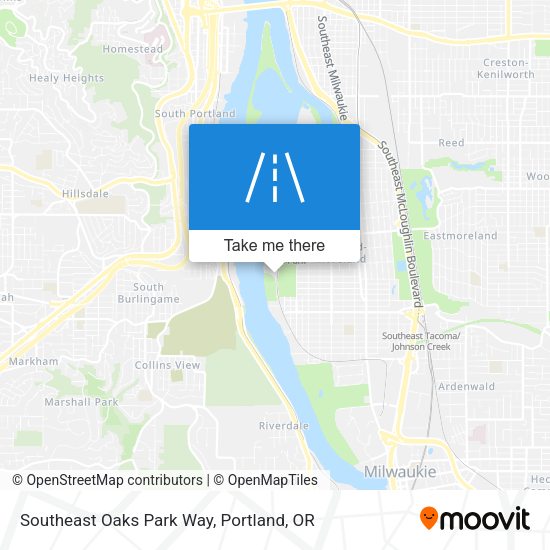 Southeast Oaks Park Way map