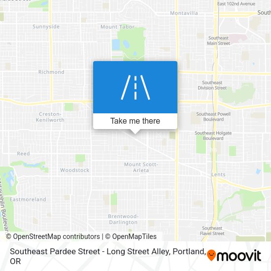 Southeast Pardee Street - Long Street Alley map