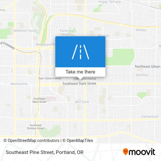 Southeast Pine Street map