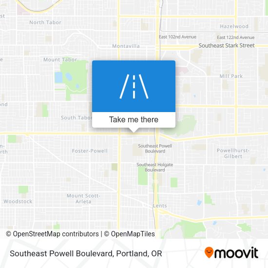 Southeast Powell Boulevard map
