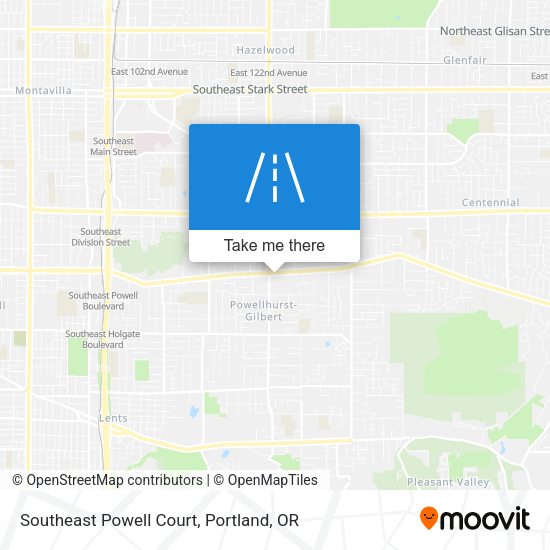 Southeast Powell Court map