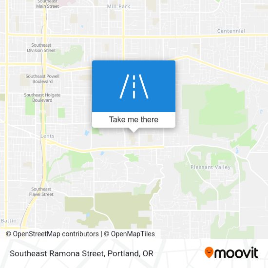Southeast Ramona Street map