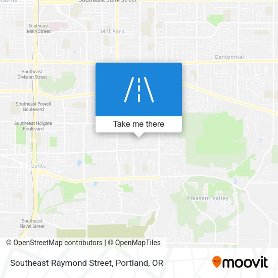 Southeast Raymond Street map