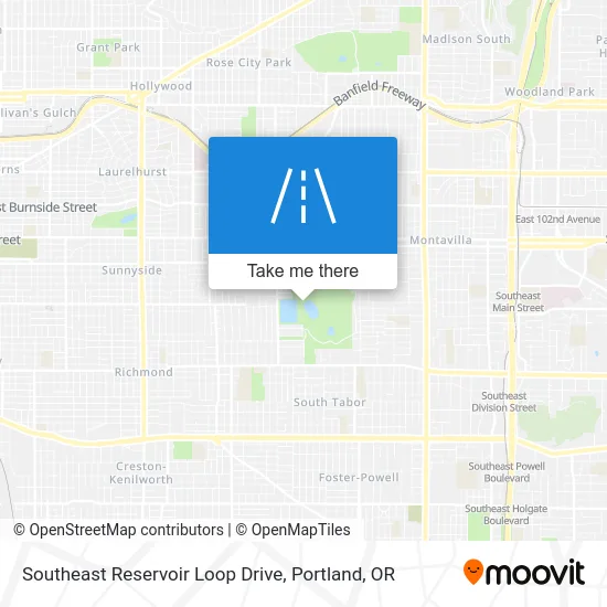 Southeast Reservoir Loop Drive map