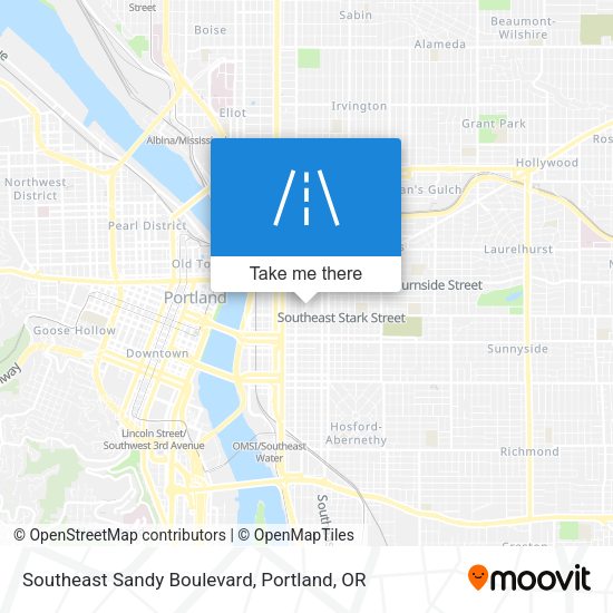 Southeast Sandy Boulevard map