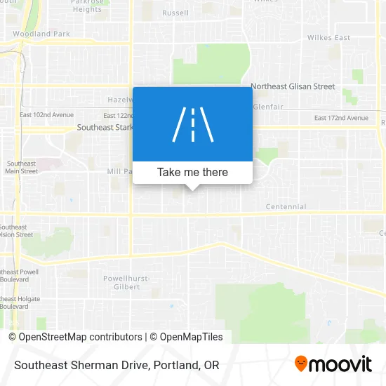 Southeast Sherman Drive map