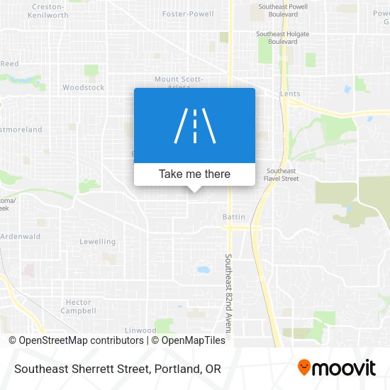 Southeast Sherrett Street map