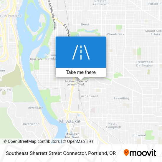 Mapa de Southeast Sherrett Street Connector
